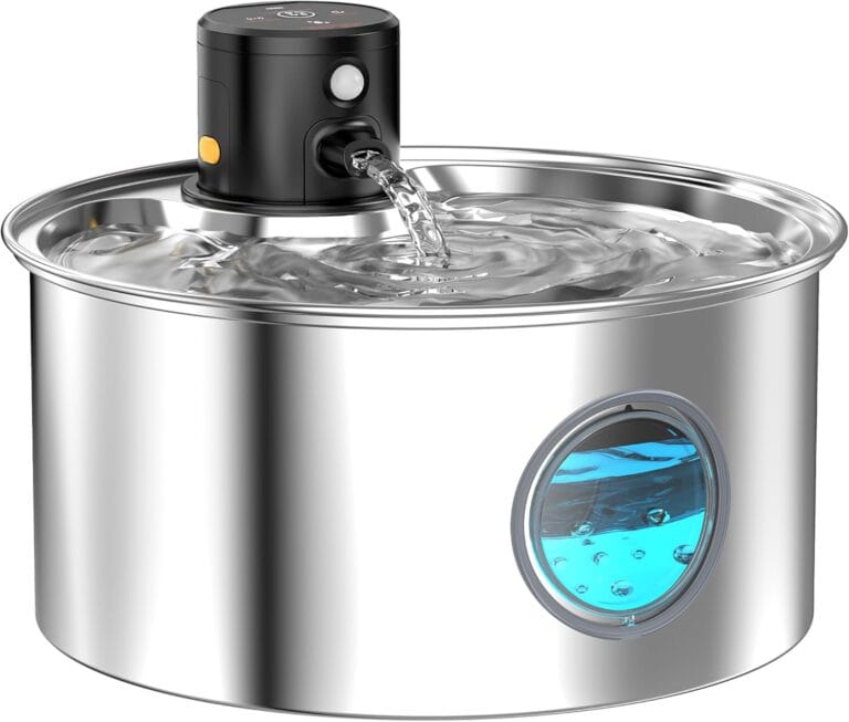 TOONIOOS Fuente de agua inalámbrica para mascotas