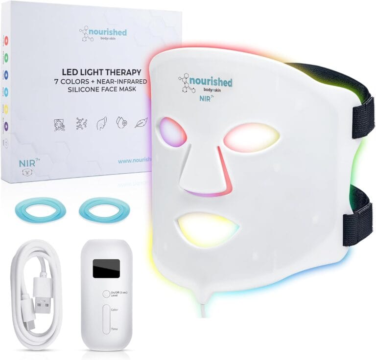Nourished Bodynskin LED Facial Mask Blue & Red Light Therapy, Anti-Wrinkle, Anti-Aging