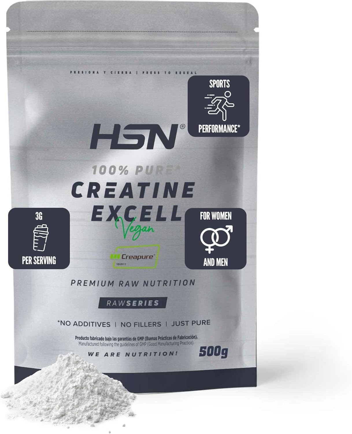 HSN Creatina Monohidrato Micronizada Creapure 500 g