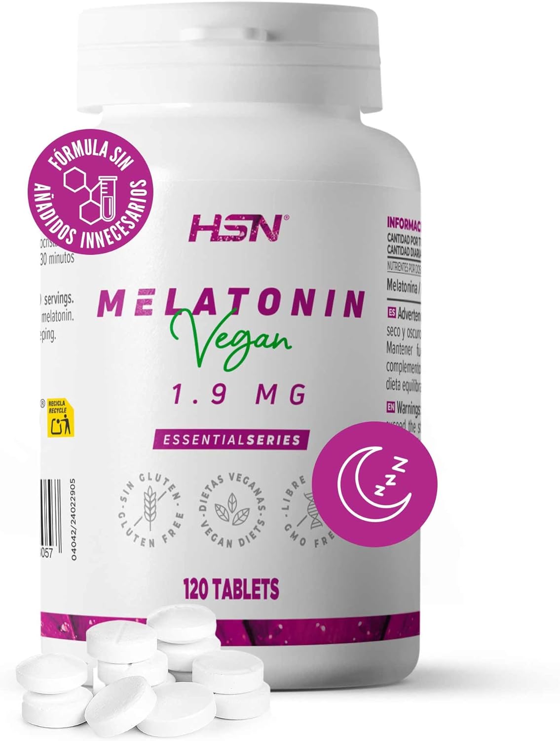 HSN Melatonina 1,9 mg — acción rápida (imagen facilitada)