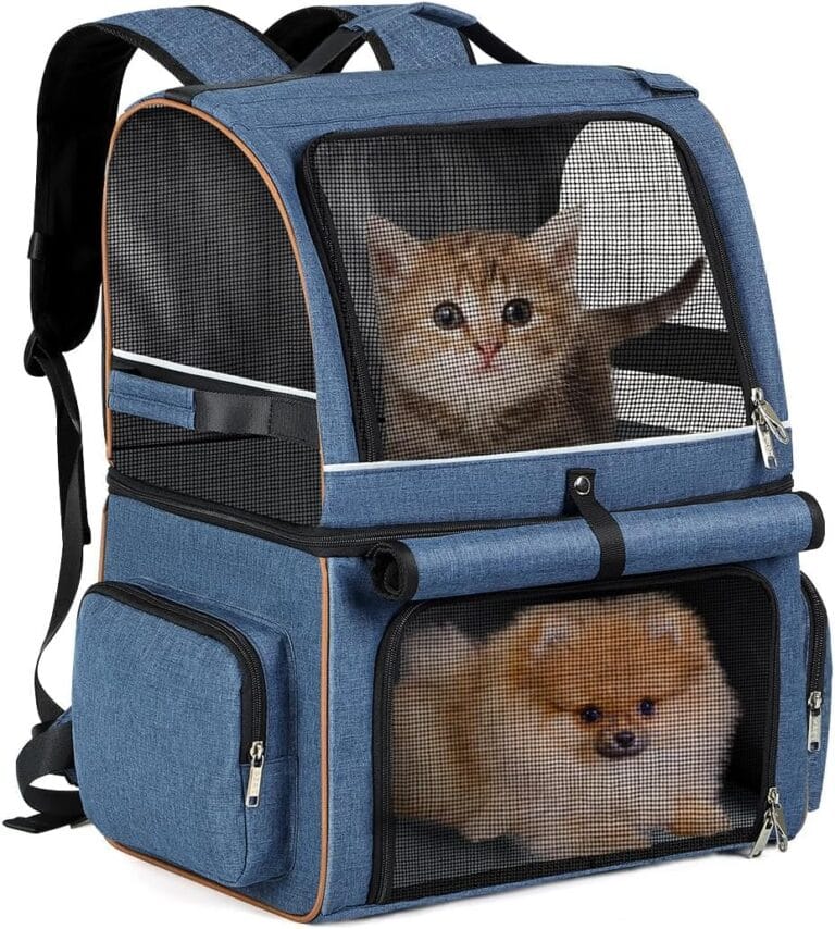 Mochila transportín de gatos y perros doble Lekespring