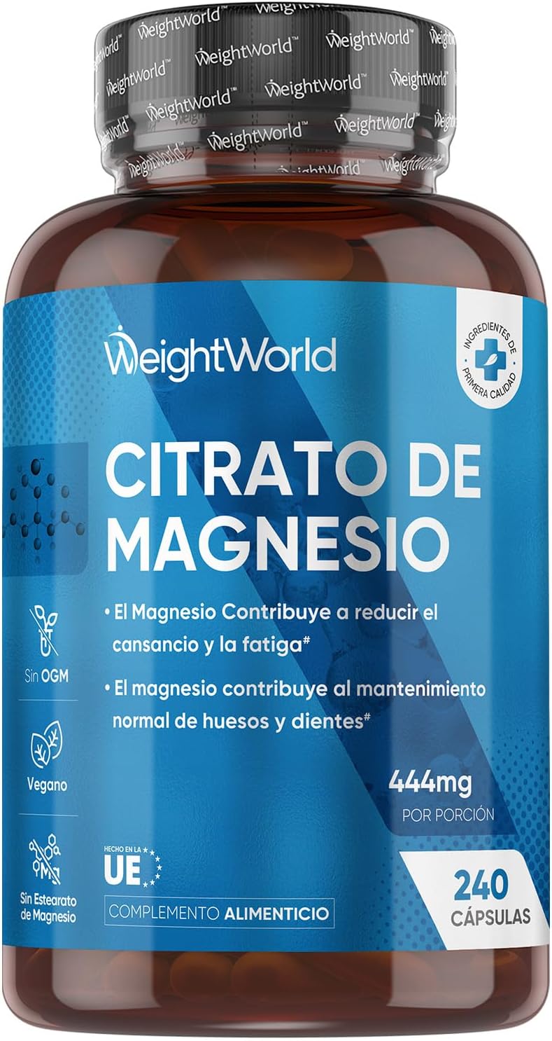 WeightWorld Citrato de Magnesio 444 mg, 240 cápsulas
