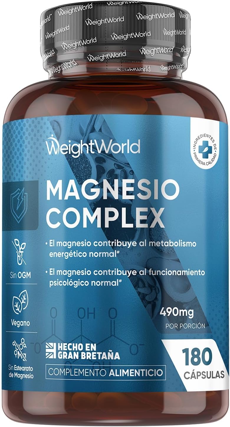 WeightWorld Magnesio Complex 400–490 mg, 180 cápsulas