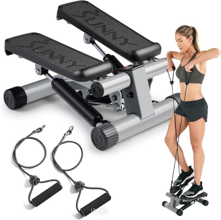 Sunny Health & Fitness Mini Stepper with Resistance Bands